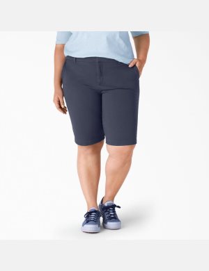 Dickies Plus Perfect Shape Twill Bermuda Marinblå | 671259-AQU