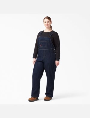 Dickies Plus Relaxed Fit Hetero Leg Bib Mörkindigo | 204875-JDP