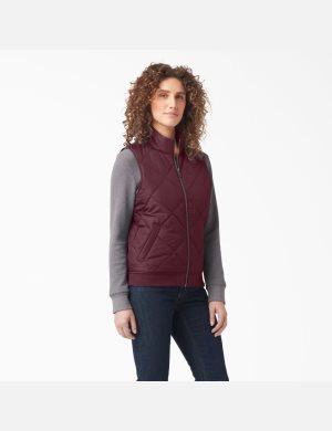Dickies Quiltad Vinröda | 357168-UJL