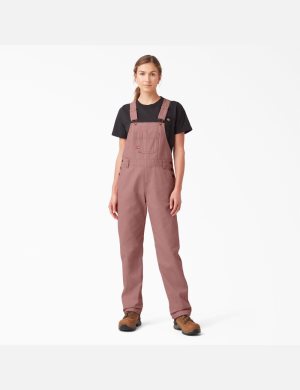 Dickies Relaxed Fit Bib Grå Rosa | 428170-JCI