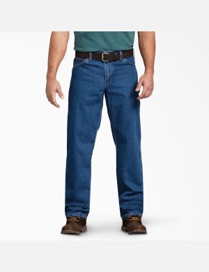 Dickies Relaxed Fit Carpenter Denim Indigo Blå | 170564-PWH