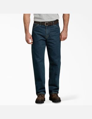 Dickies Relaxed Fit Carpenter Heavyweight Denim Khaki | 341872-RTI