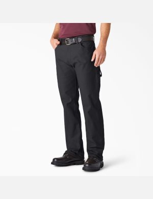 Dickies Relaxed Fit Hetero Leg Heavyweight Duck Carpenter Svarta | 245061-URQ