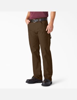 Dickies Relaxed Fit Hetero Leg Heavyweight Duck Carpenter Bruna | 381497-KZV