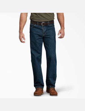 Dickies Relaxed Fit Hetero Leg Heavyweight Denim Khaki | 679815-ZOK