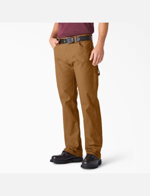 Dickies Relaxed Fit Hetero Leg Heavyweight Duck Carpenter Bruna | 736809-HDT