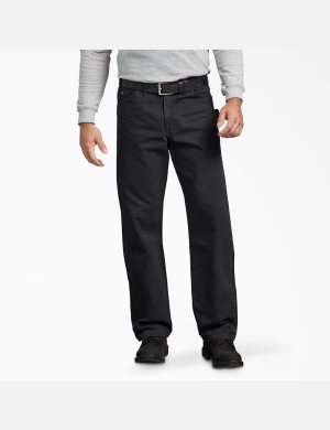 Dickies Relaxed Fit Hetero Leg Sanded Duck Carpenter Svarta | 283917-HAG