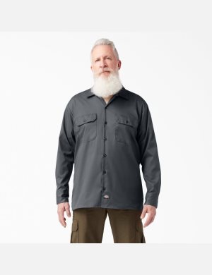 Dickies Relaxed Fit Long Sleeve Grå | 582316-BUM