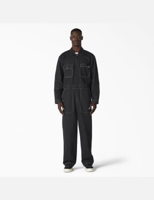 Dickies Reworked Long Sleeve Svarta | 408153-LTG