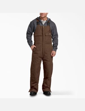 Dickies Sanded Duck Insulated Bib Bruna | 460235-IOB