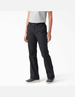 Dickies Slim Fit Bootcut Twill Svarta | 674319-ZFB