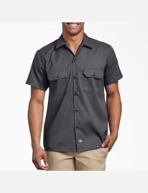 Dickies Slim Fit Korta Sleeve Grå | 628519-CHA