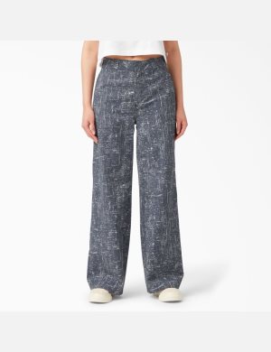 Dickies Stonewashed Breda Leg Marinblå | 651927-JGW