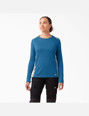 Dickies Temp-iQ 365 Long Sleeve Blå | 618590-WGP