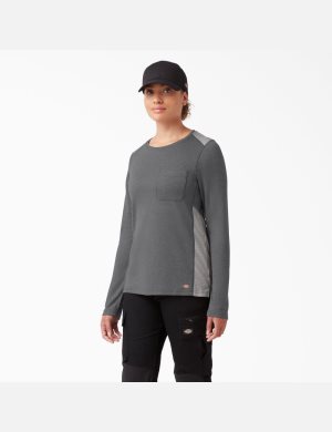 Dickies Temp-iQ 365 Long Sleeve Mörkgrå | 128063-GPQ