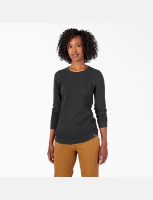 Dickies Thermal Shirt Svarta | 739416-DPO