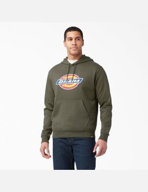 Dickies Tri-Color Logo Fleece Gröna | 234985-CXK