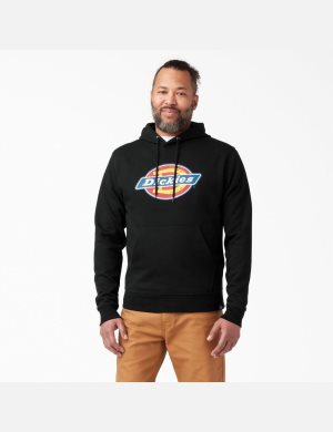 Dickies Tri-Color Logo Fleece Svarta | 507189-CAY