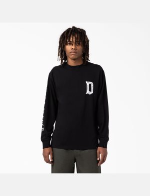 Dickies Union Springs T-Shirt Svarta | 468935-GAK
