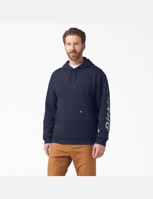 Dickies Vatten Repellent Logo Sleeve Marinblå | 469703-ZUD
