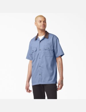 Dickies Vincent Alvarez Block Collar Blå | 362754-GAU