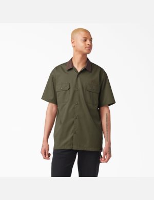 Dickies Vincent Alvarez Block Collar Gröna | 436591-VKB