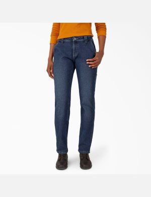 Dickies Warming Denim Carpenter Blå | 590736-NHM
